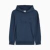 Essentials präglad stor barnhuvtröja i bomullsfleece Essentials präglad stor barnhuvtröja i bomullsfleece