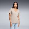 Essentials Script T-shirt med V-ringning för kvinnor Essentials Script T-shirt med V-ringning för kvinnor