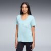 Essentials Script T-shirt med V-ringning för kvinnor Essentials Script T-shirt med V-ringning för kvinnor