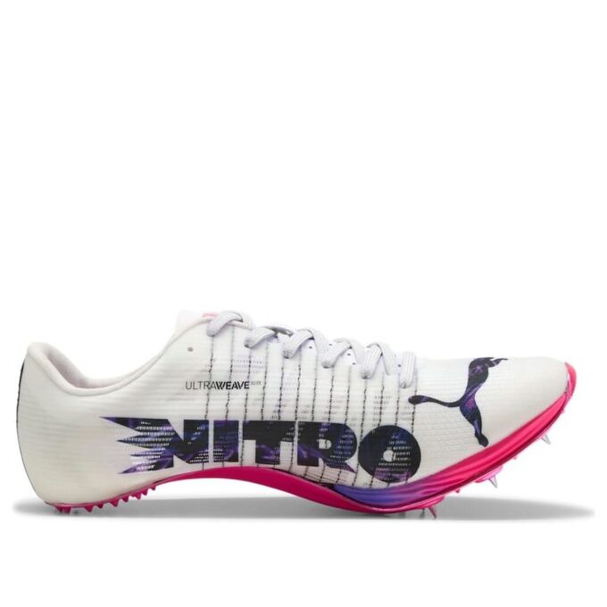 evoSPEED Sprint Nitro Elite 2 Digitokyo Spikes ”Vit Svart Charm Rosa”