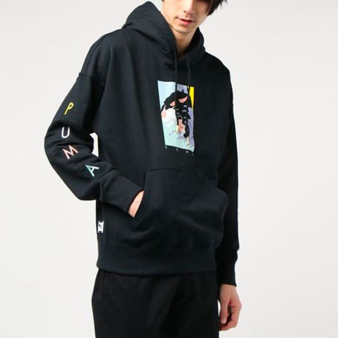 Fierce Cat Graphic Hoodie ”Svart”