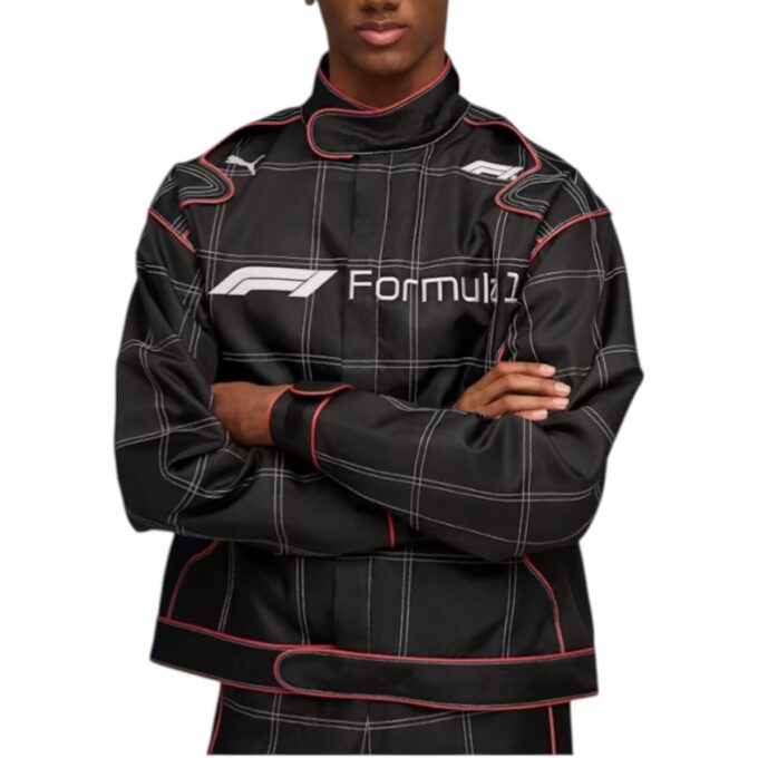 Formel 1 75 år Motorsport Racingjacka Relaxed Fit ”Svart”