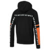 Färgblockerad hoodie med halv dragkedja ”Svart Orange Vit”