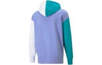 Färgblocks-Fandom-logotyp-hoodie ”Lila”
