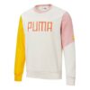 Färgglad broderad logotyptröja ”Vit gul rosa”
