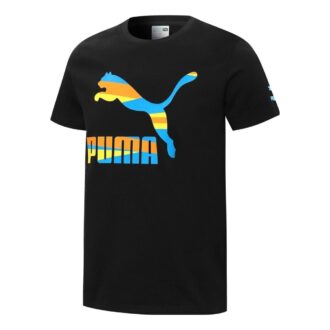 Färgglad logotyp-t-shirt ”Svart”