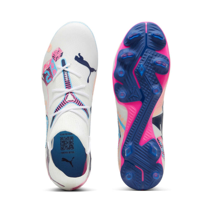 Future 7 Match Volume UP FG/AG ”Vit Lysande Blå Rosa”