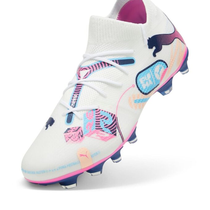 Future 7 Match Volume UP FG/AG ”Vit Lysande Blå Rosa”