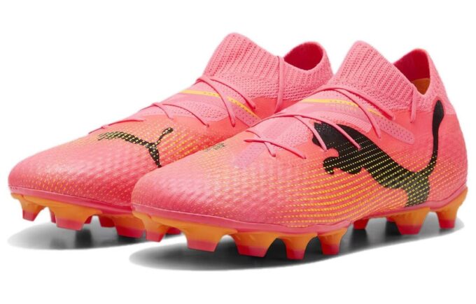 Future 7 Pro FG/AG Fotbollsskor med snörning ”Rosa”