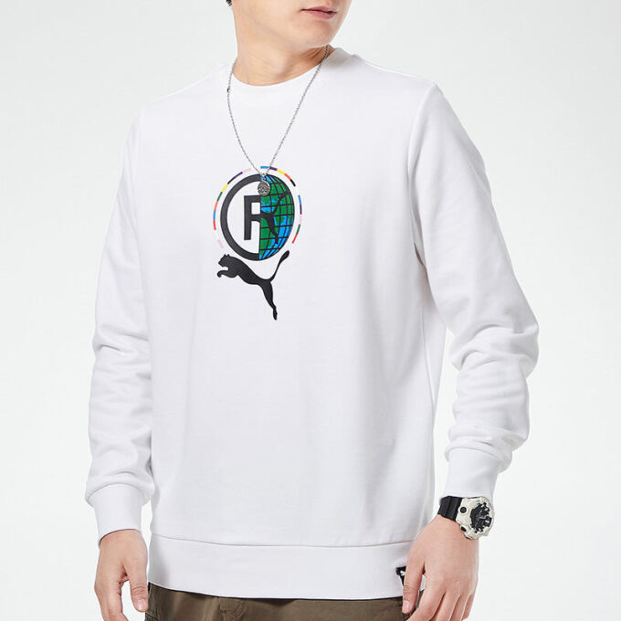 Game Graphic Crewneck-tröja ”Vit Svart Grön”