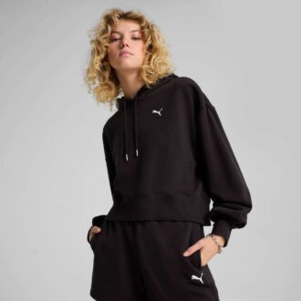 Garderobsessentials Dam Avslappnad Cropped Hoodie