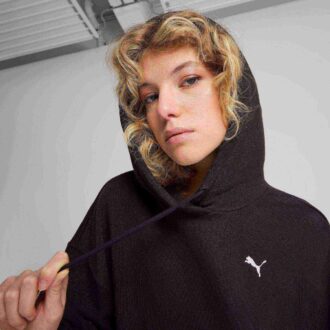Garderobsessentials Dam Avslappnad Cropped Hoodie