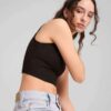 Garderobsnödvändigheter Dam Ribbad Crop Top