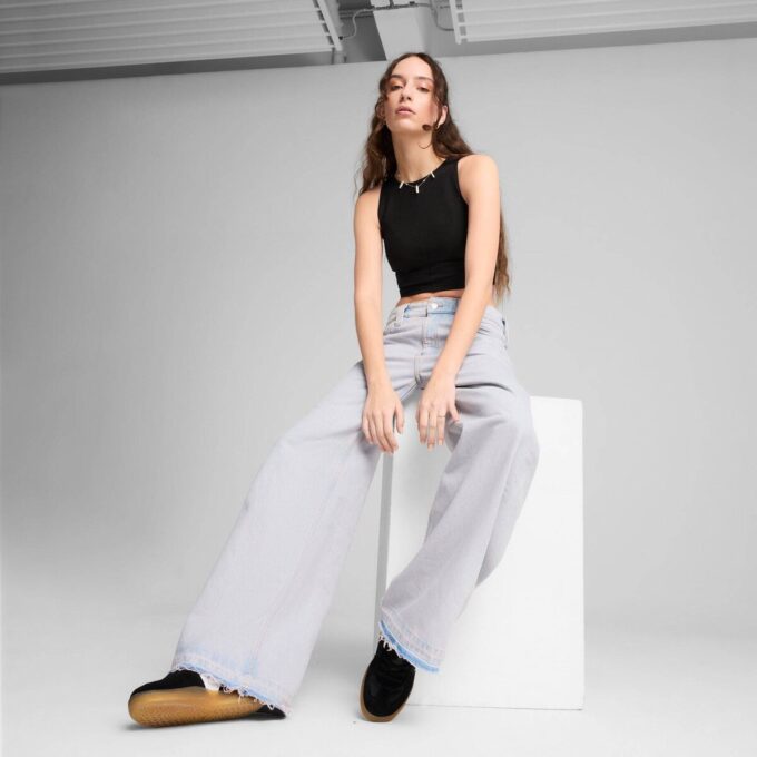 Garderobsnödvändigheter Dam Ribbad Crop Top