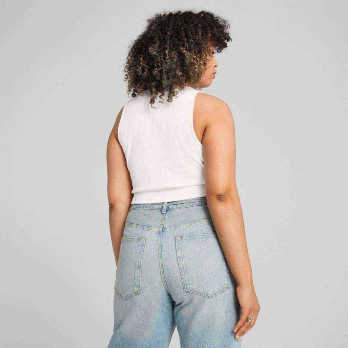Garderobsnödvändigheter Dam Ribbad Crop Top