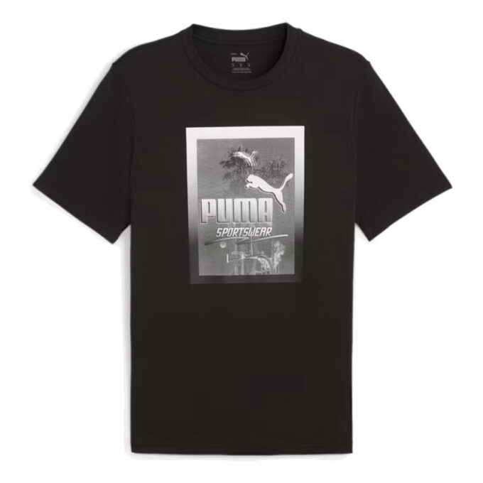 Grafikfototryck T-shirt ”Svart”
