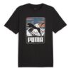 Grafisk bergs-T-shirt ”Svart”