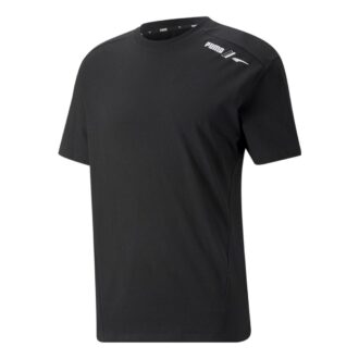 Grafisk gummitryckt t-shirt ”Svart”