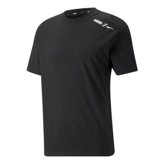 Grafisk gummitryckt t-shirt ”Svart”