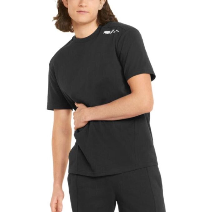 Grafisk gummitryckt t-shirt ”Svart”