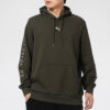 Grafisk Hoodie ”Olivgrön Vit”