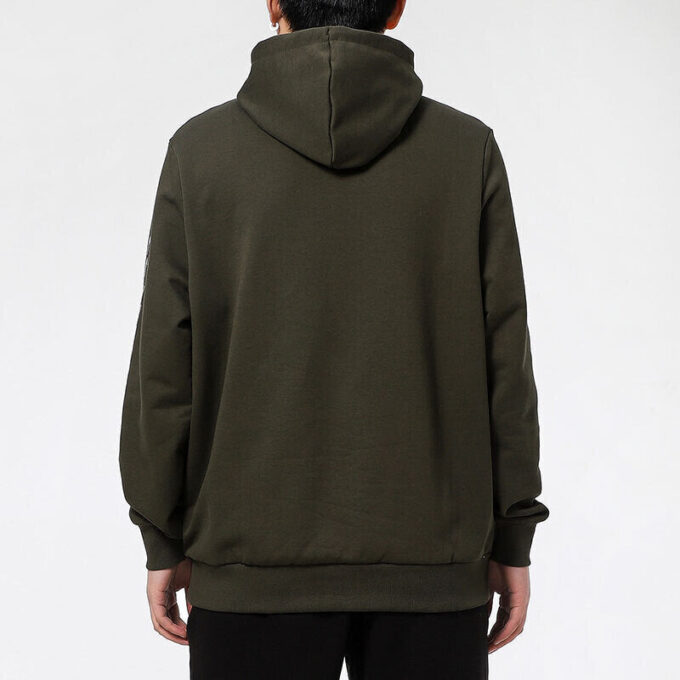 Grafisk Hoodie ”Olivgrön Vit”