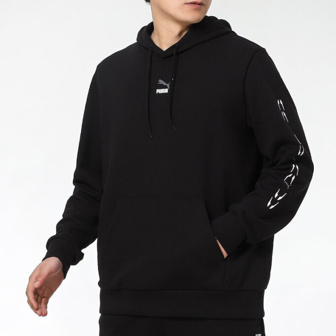 Grafisk Hoodie ”Svart Vit”