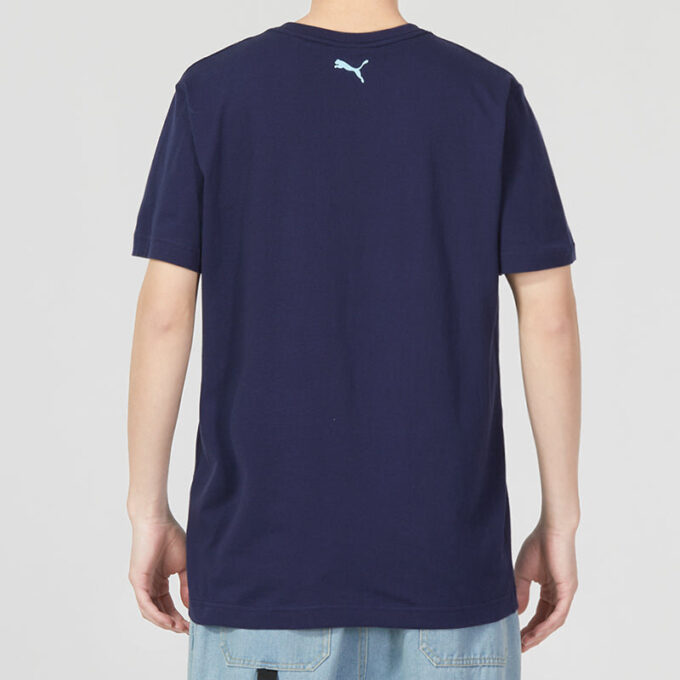 Grafisk Regular T-shirt ”Marinblå”