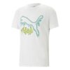 Grafisk smält katt-t-shirt ”Vit”