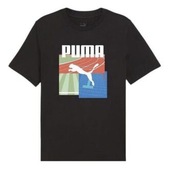 Grafisk sommarsport-T-shirt ”Svart”