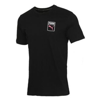 Graphic Box Logo Printed Kortärmad T-shirt Herr Svart