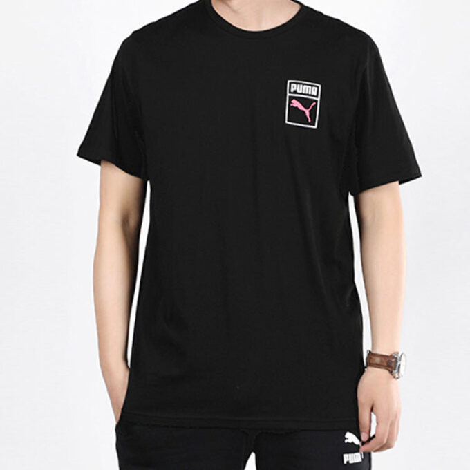 Graphic Box Logo Printed Kortärmad T-shirt Herr Svart