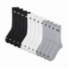 Herr Half Terry Crew-strumpor (6 par)
