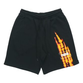 Herr PUMA Casual Andningsbara Stickade Shorts Svarta