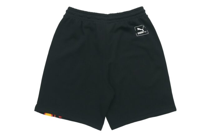 Herr PUMA Casual Andningsbara Stickade Shorts Svarta