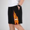 Herr PUMA Casual Andningsbara Stickade Shorts Svarta