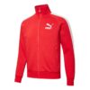 Herr PUMA Logo Mönster Dragkedja Stickad Jacka Röd