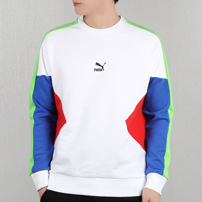 Herr PUMA TFS Crew Rund Halsad Tröja Vit