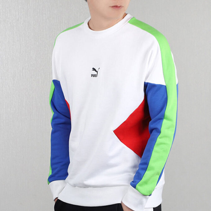 Herr PUMA TFS Crew Rund Halsad Tröja Vit