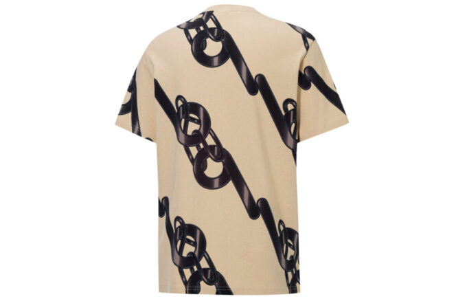 Herr PUMA x PRONOUNCE Unisex Graphic T-shirt Crossover Chain Print Athleisure Casual Sport Kortärmad Khaki