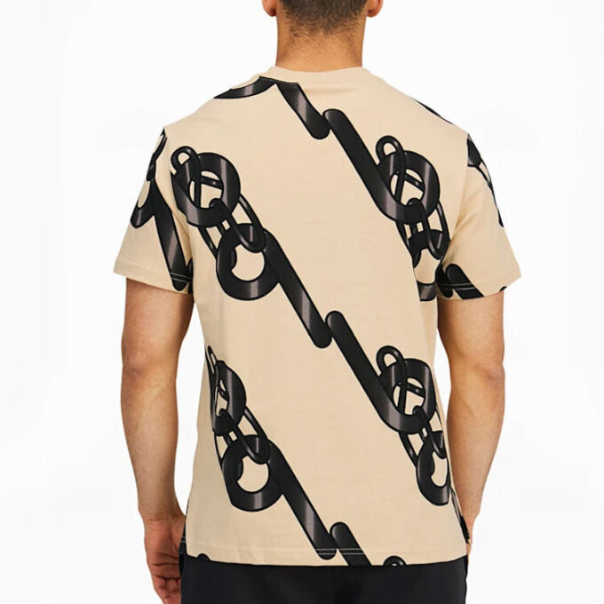 Herr PUMA x PRONOUNCE Unisex Graphic T-shirt Crossover Chain Print Athleisure Casual Sport Kortärmad Khaki