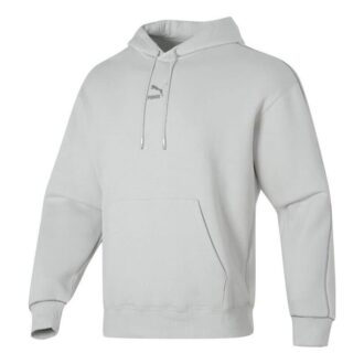 Hoodie med logotyptryck ”Grå”