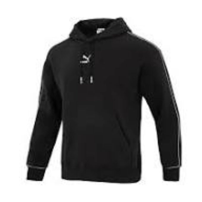 Hoodie med logotyptryck ”Svartvit”