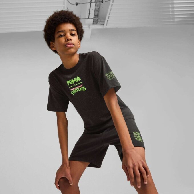 HOOPS x TMNT Avslappnad t-shirt med heltäckande tryck för stora barn