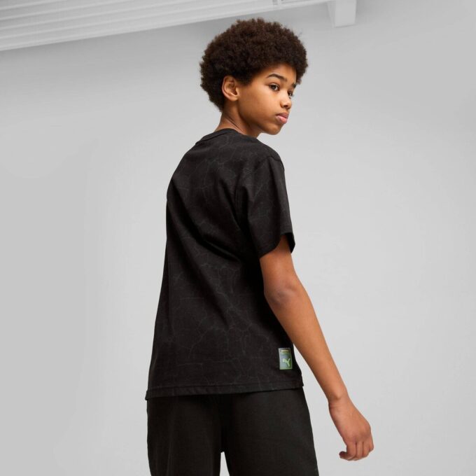 HOOPS x TMNT Avslappnad t-shirt med heltäckande tryck för stora barn