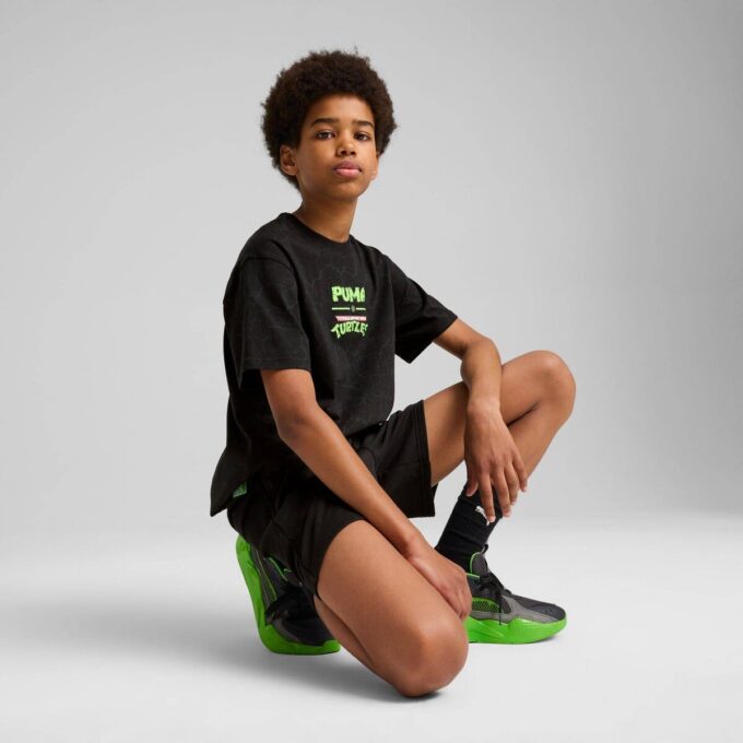 HOOPS x TMNT Avslappnad t-shirt med heltäckande tryck för stora barn
