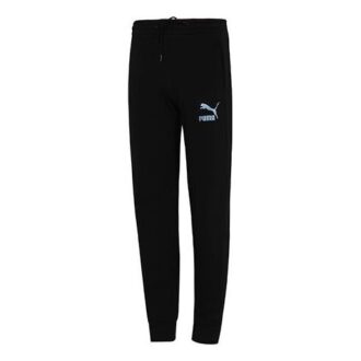 Iconic T7 Logo Print Bundle Feet Sportsbyxor Svarta