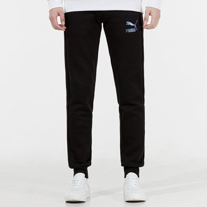 Iconic T7 Logo Print Bundle Feet Sportsbyxor Svarta