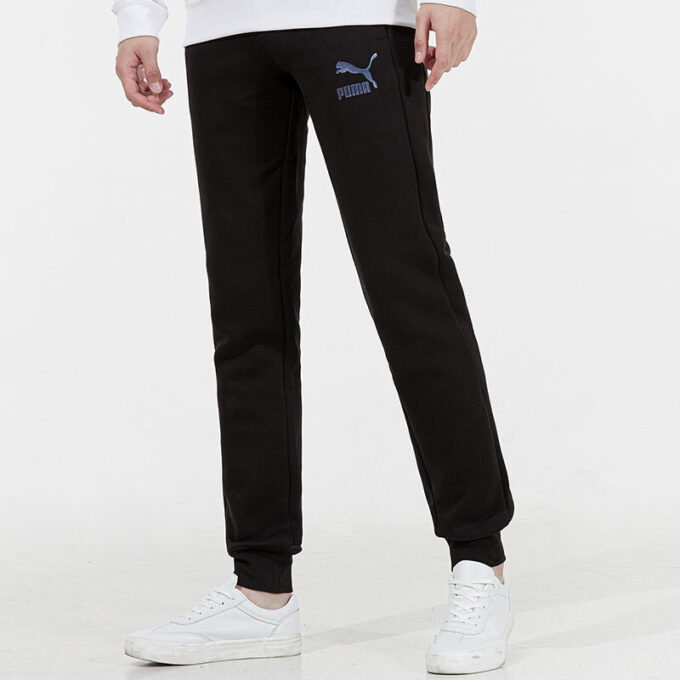 Iconic T7 Logo Print Bundle Feet Sportsbyxor Svarta