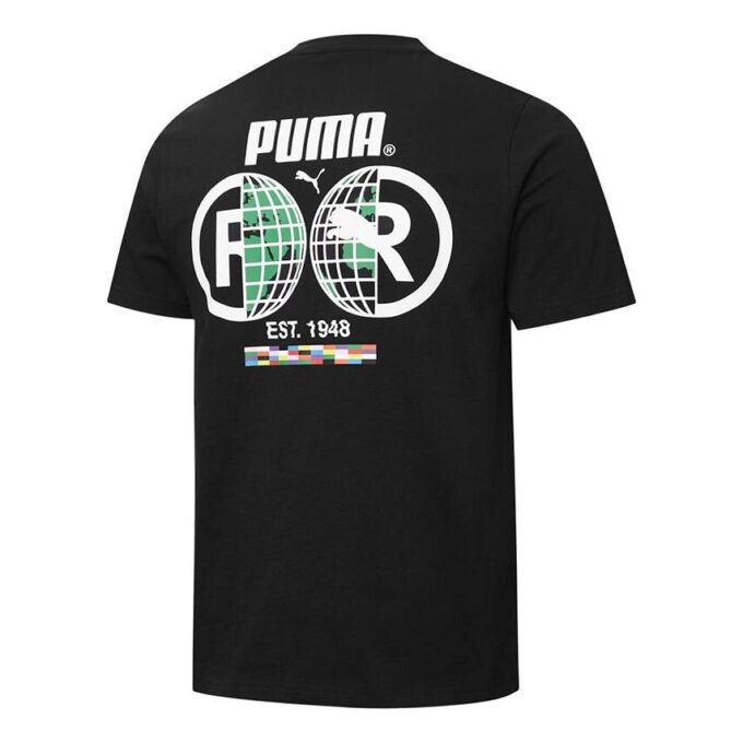 Intl T-shirt med motiv Tryck Rund hals Kortärmad Svart